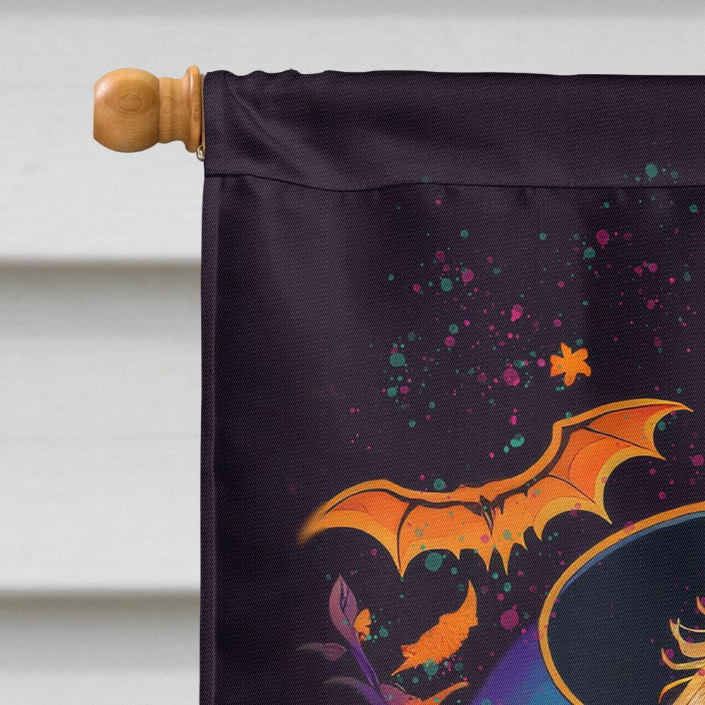 Halloween Cocker Spaniel Dog House Flag 28x40IN Double-Sided Polyester Decorative Sleeve Pole Flag for Outdoor Home Garden