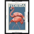 thumbnail image 5 of Art.com Florida - Flamingo Art Print by Lantern Press, Black Frame Wall Art, 17" x 23", 5 of 5