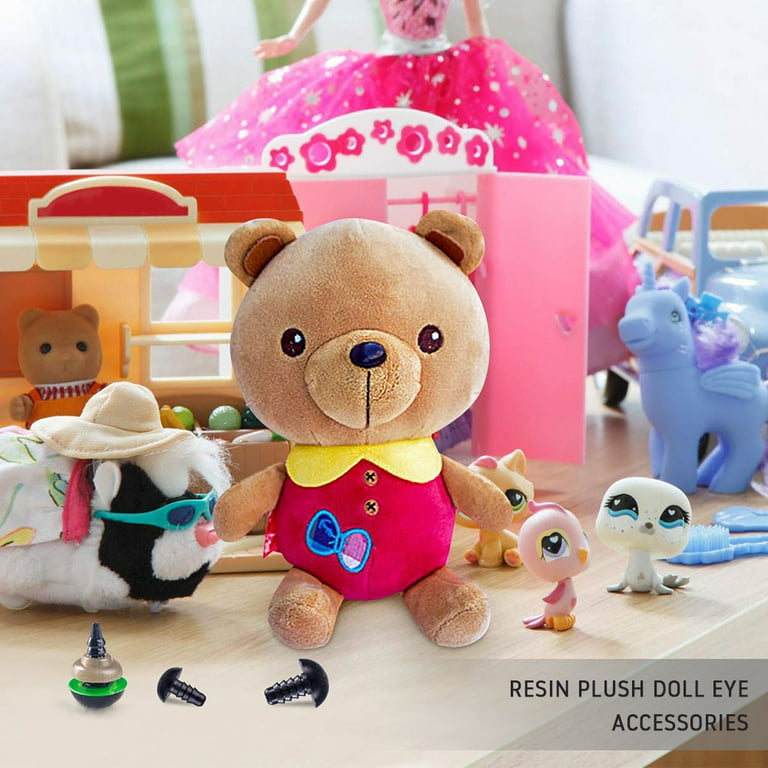 100 Pcs 8/12/14mm Kawaii Doll Eyes Cartoon Safety Eyes Nose Toy Teddy Bear  Stuffed Toys DIY Snap Animal Puppet Doll Accessories