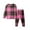 Pink, variant on Kids boys pajama 2 Pieces Pjs boys pajamas warm boys long sleeve pajamas Grid cotton pajamas toddler pajamas 5-6 Years Cute Boy Girl Clothing