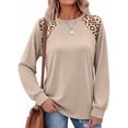 thumbnail image 4 of Ronuti Fall Sweatshirts for Women Long Sleeve Shirts Fashion Casual Crew Neck Pullover Tops, 4 of 10