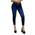 thumbnail image 1 of Jeans Mujer Super Skinny Tiro Medio Azul Oscuro, 1 of 6