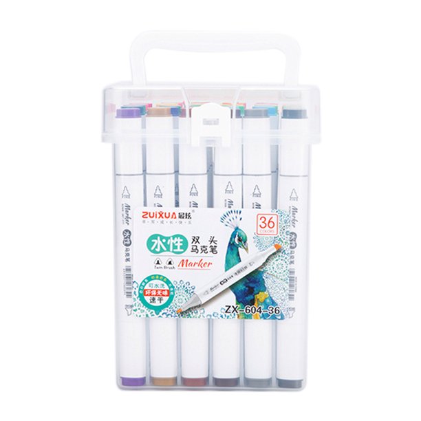 Juego de rotuladores G-el lavables con diseño de cabeza doble de 36 colores