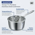 thumbnail image 3 of Tramontina Tempo Tri-Ply Base Stainless Steel 14-Piece Cookware Set with Glass Lids, Pots and Pans Kitchen Set, Induction-Ready, Oven-Safe, Dishwasher-Safe, 3 of 10