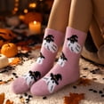thumbnail image 5 of Voska Womens Halloween Thick Warm Mid Calf Socks Novelty Cozy Fall Winter Loungewear, 5 of 7
