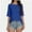 Blue, variant on Women's Oversized T-Shirt - Crewneck Short Sleeve Loose Fit Tee - Solid Color Casual Top