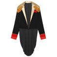 thumbnail image 5 of Haitryli Men's Adult Circus Ringmaster Costume Open Front Velvet Tassel Long Tailcoat Jacket Coat Black 3XL, 5 of 7