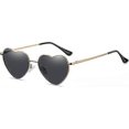 thumbnail image 1 of Heart Sunglasses Women Polarized Metal Frame Trendy Cute Heart Shaped Sunglasses UV400 Protection, 1 of 5