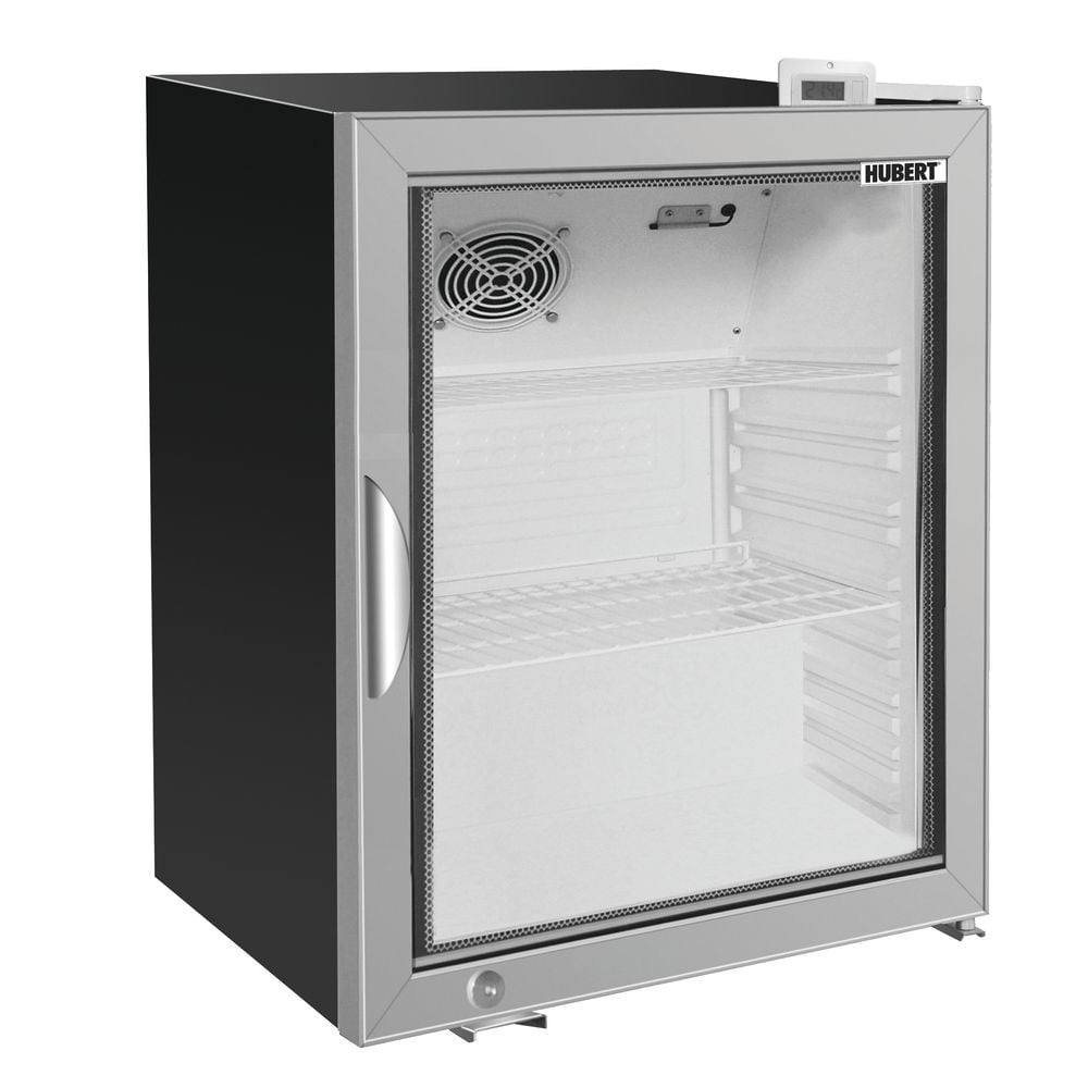 HUBERT® 4.1 cu ft Black Countertop Merchandiser / Refrigerator 24 13/32"L x 21 13/32"W x 28"H