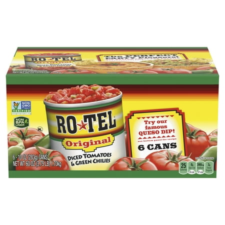 ROTEL Original Diced Tomatoes and Green Chiles, 10 oz. 6-Ct