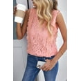 thumbnail image 1 of Women's Pink Lace V Neck Tank Top, 1 of 21