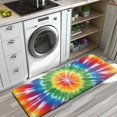 thumbnail image 3 of Colorful Rainbow Tie Dye Spiral Pattern Kitchen Rug Mat,Kitchen Runner Rugs Non Skid Washable,Decorative Kitchen Floor Mats for Kitchen,Sink,Laundry,17"x47.2", 3 of 7