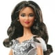 thumbnail image 2 of Barbie Signature 2021 Holiday Doll (12-inch, Brunette Hair) in Silver Gown, with Doll Stand and Certificate of Authenticity, Gift for 6 Year Olds and Up Barbie -, 2 of 6