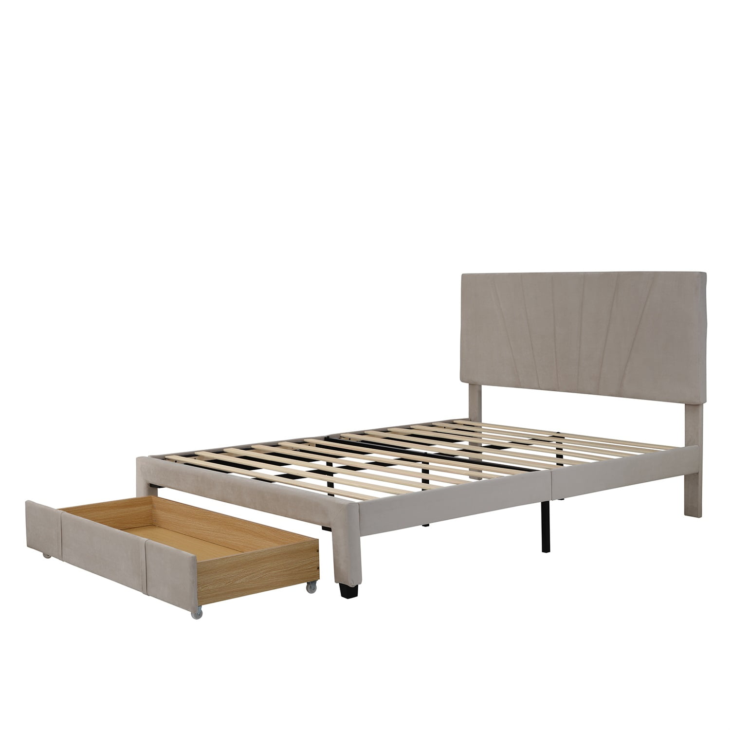 Kadyn Platform Storage Bed with Drawers, Queen Bed Frame with Headboard, Upholstered Platform Bed, No Box Spring Needed, Beige&Queen Kadyn Platform Storage Bed with Drawers, Queen Bed Frame with Headboard, Upholstered Platform Bed, No Box Spring Needed, Beige&Queen
