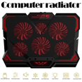 thumbnail image 3 of Coolcold Coolcold 17 Pulgadas Gaming Laptop Cooler Six Fan Led Pantalla Dos Puertos Usb 2600Rpm Laptop Cooling Pad Notebook Stand Para Laptop Cateissary EL012433-00, 3 of 6