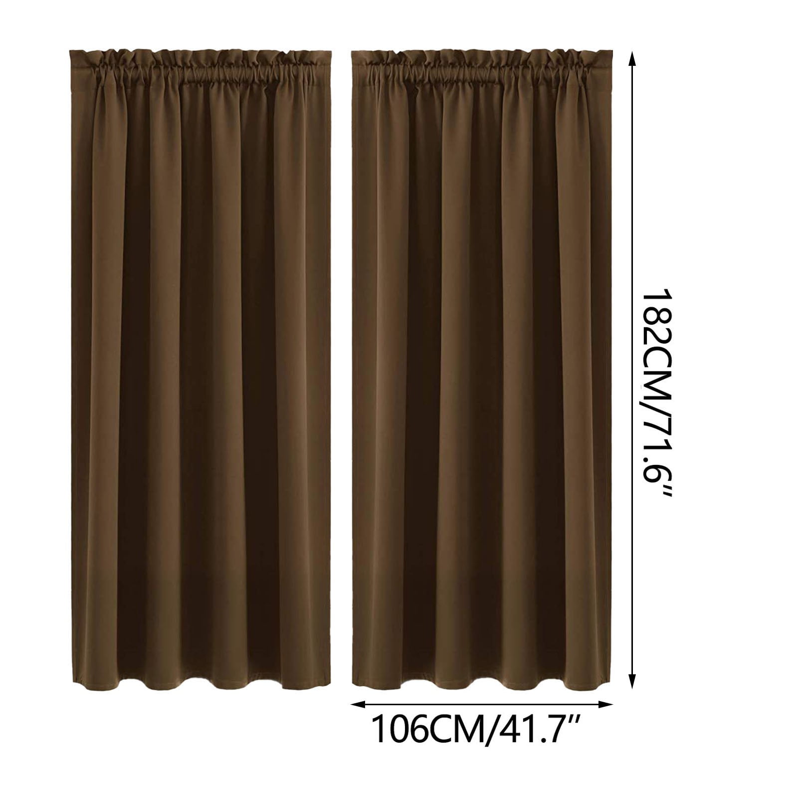 JVBTVB Blackout Curtains for Bedroom & Kitchen, Thermal Insulating, Energy Saving, Noise Reducing, Easy Install, 42x72 Inches