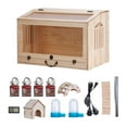 thumbnail image 2 of Caja de para , cría de aves de corral, gallinero de madera de pollo resistente, caja de reproducción para pájaros de codorniz, 2 of 8