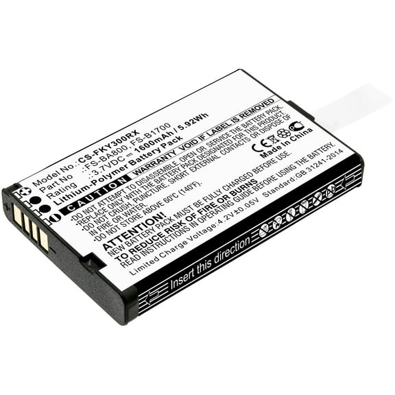 Replacement Battery for Flysky FA605,FS-GT2B,FS-GT3B,FS-GT3C,FS-i10,FS-iT4,FS-iT4S,FS-B1700,FS-BA800,1600mAh