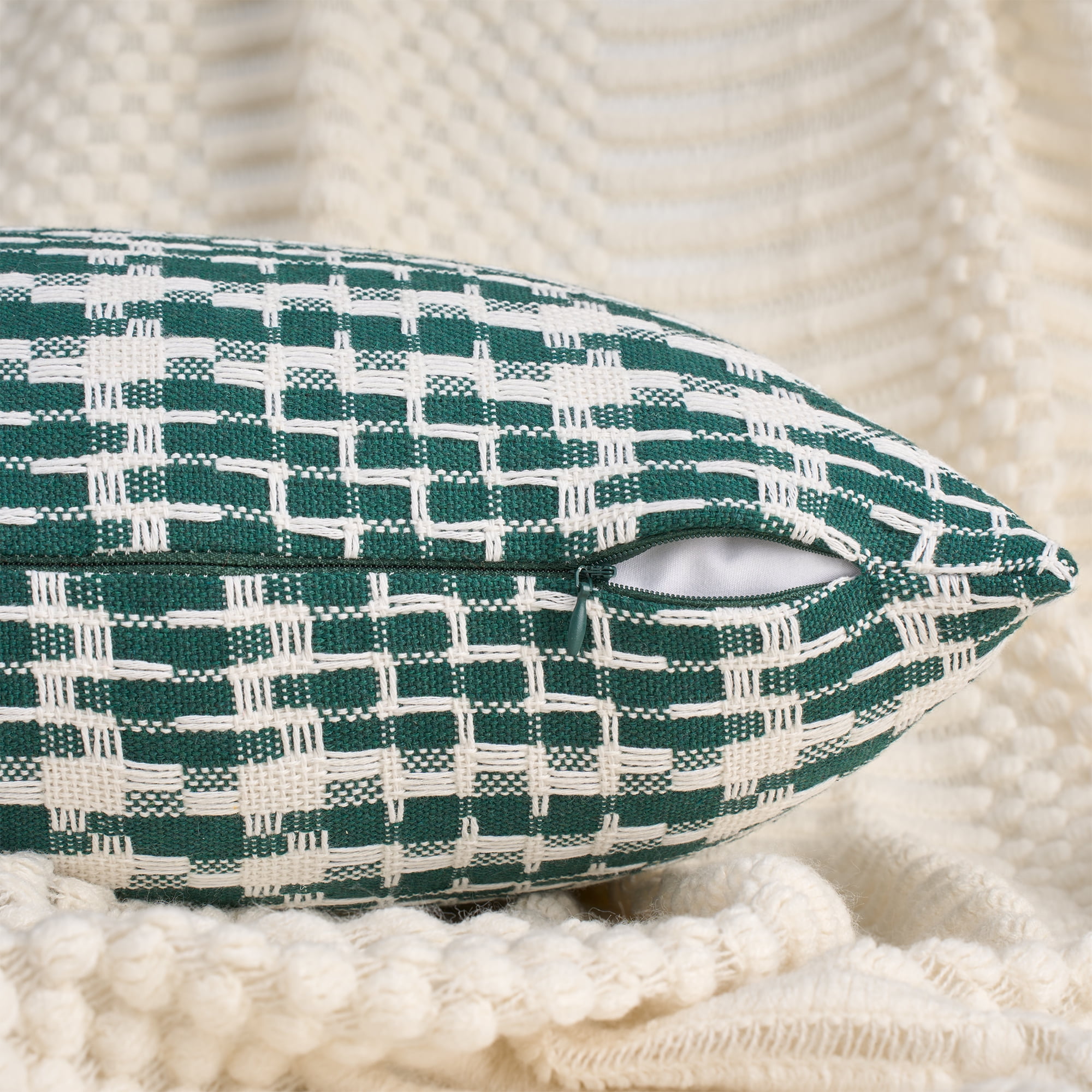 Unique Bargains Pack of 2 Decorative Throw Pillow Covers 20" x 12" Green