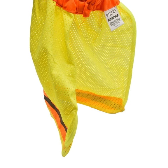 Interstate Safety 40412 Neck Shield / Shade - High Visibility LIME Color with Reflective Tape
