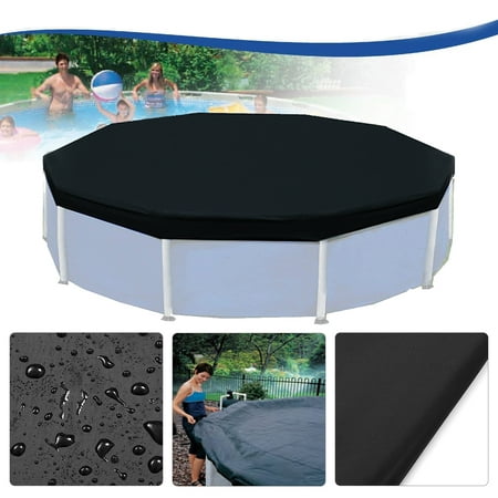 144 inch 12 Feet Protective Black Pool Cover for Above Ground Frame ...