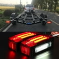 thumbnail image 7 of Supsupsiu 2Pcs LED Waterproof Red Trailer Boat Rectangle Stud Stop Turn Tail Lights Set, 7 of 7