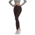 thumbnail image 4 of Stamzod Leggings for Women Tummy Control High Waisted Workout Yoga Pants Seamless Gym Running Leggings Coffee L, 4 of 8