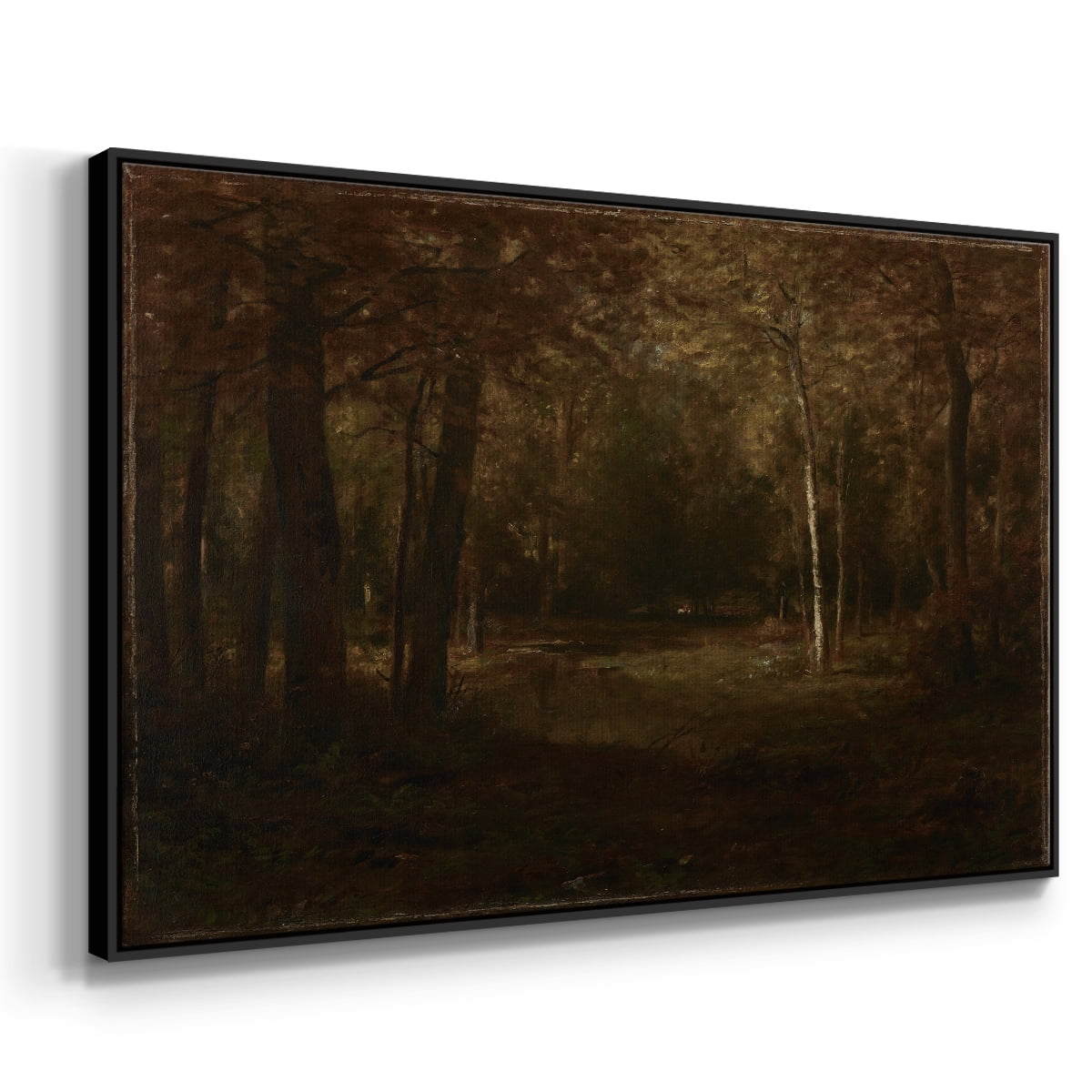 Vintage Landscape-CCCXVII By Wexford Home Framed in Black Wood Gallery Wrapped Canvas 17 in. x 25 in.