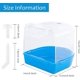 thumbnail image 2 of Bird Bath Box Bird Cage Accessory Supplies Bathing Parakeet Caged Bird Bathing Tub with Water Injector for Pet Small Birds Canary Budgies Parrot Parakeet Finch Canary Parrot Lovebird (Blue), 2 of 5