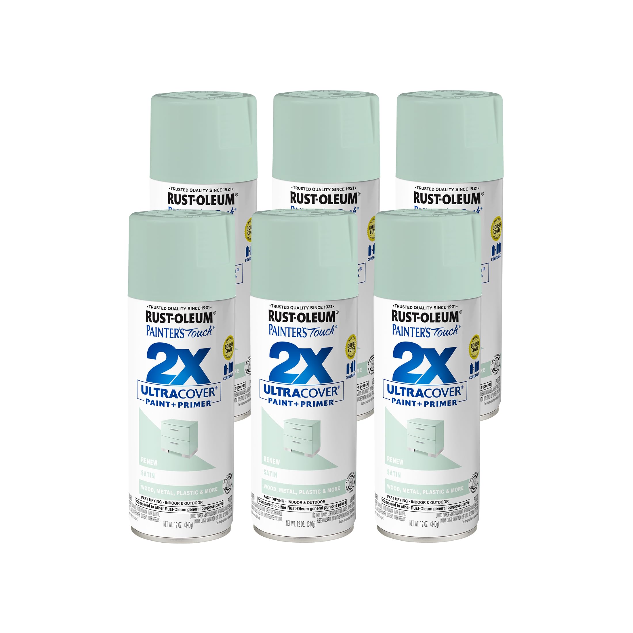 Rust-Oleum Painter's Touch Ultra Cover Spray Paint, Flat Gray