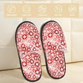 thumbnail image 2 of Bixox Men's Women's Plus Cross Patterned Plush House Slippers, Memory Foam Slippers, Indoor and Outdoor Warm Plush Bedroom Shoes, Soft Flat Sole, Comfortable and Non-slip, 2 of 5