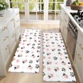 thumbnail image 4 of Kitchen Rugs Sets Of 2,White Cow Heart Pattern Anti Fatigue Kitchen Mat Rugs Non Slip Washable,Decorative Kitchen Floor Mats for Kitchen,Sink,Laundry,17"X47", 4 of 5