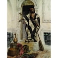 thumbnail image 2 of Ludwig Deutsch 12x14 Black Ornate Wood Framed Double Matted Museum Art Print Titled: The Della'L, Cairo (1883), 2 of 5