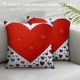 thumbnail image 3 of ONETECH  Valentines Day Pillow Covers Red Love Heart Throw Pillows Covers for Home Decor Cushion Cases for Sofa Couch Valentine Decorations, 3 of 5