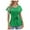 Green, variant on Women Dressy Casual Blouses Summer Peplum Tops Work Pleated Blouse Black, S