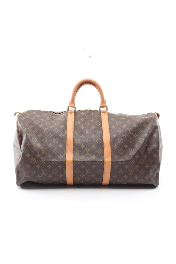 Pre-Owned Louis Vuitton Keepall 55 Boston Bag Handbag, Coated Canvas and Leather, Monogram...
