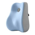 thumbnail image 4 of Cojín de espuma viscoelástica para la espalda, almohada lumbar con correa, almohada de soporte para la espalda alta para conducir, silla de oficina y Azul, 4 of 10