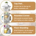 thumbnail image 6 of VGBYUJ Rotating Bookcase, 5 Tier Spining Bookshelf, 360° Revolving Bookcase with 20 Shelves, White 63"x18"x18", Adult, 6 of 9