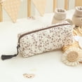 thumbnail image 2 of Women Floral Dustproof Makeup Bags with Zipper Cosmetics Toiletry Organizer Large Capacity Portable Storage Case for Work Daily Holiday Gifts (Style 9), 2 of 7