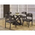 thumbnail image 1 of Topline Home Furnishings Grey Round Glass Top Table, 1 of 1