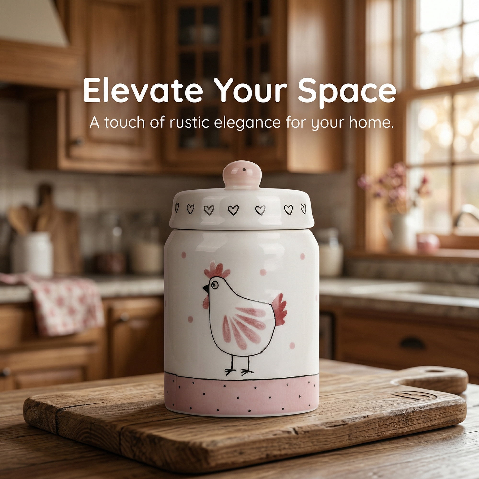 Unique Bargains Ceramic Jar with Airtight Lid 13.5oz/400ml Embossed Canister White
