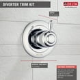 thumbnail image 2 of Delta 3-Setting 2-Port Diverter Trim in Chrome (Valve Not Included) T11800, 2 of 2