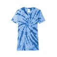 thumbnail image 5 of Port & Company Ladies Tie Dye V Neck Tee-M (Royal), 5 of 6