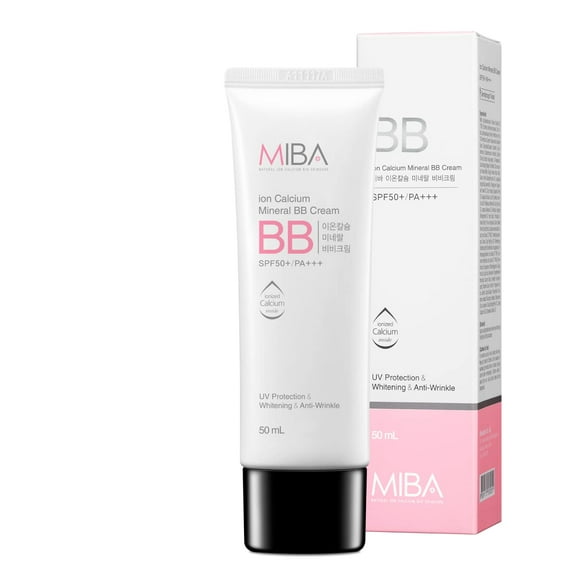 Crema BB MiBa Ion Calcium Mineral de 50 ml con protección contra arrugas y rayos UV