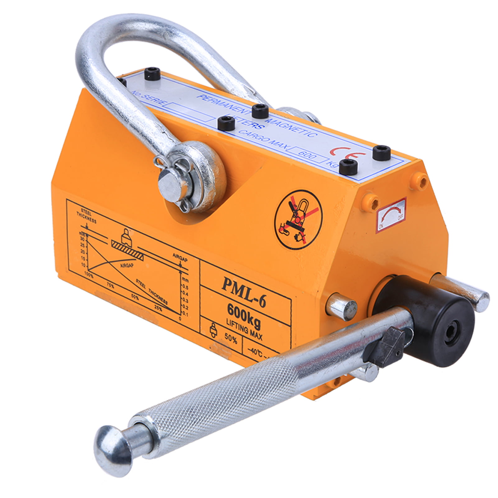 VEVOR Magnetic Lifter 220lb/100kg Capability Magnet Lifting 4.5 Safety factor 