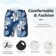 thumbnail image 3 of Balery Flower Mens Swim Trunks Swim Shorts for Men Quick Dry Inseam Beach Shorts with Compression Liner Pocket-Large, 3 of 9