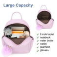 thumbnail image 4 of Minimochila Barsine de piel a cuadros a la moda para niñas, 4 of 7