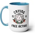 thumbnail image 3 of Luthien's Shoppe Dungeons and Dragons Mug Crying is a Free Action DnD Dungeon Master Gift Nerdy Geek Present 15oz Large Coffee Tea Mug (Black, 11oz), 3 of 3