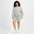 thumbnail image 2 of Nike Sportswear Essential Women's Mid-Rise Bike Shorts (Plus Size) Color: Dark Grey Heather/White Size: 3X, 2 of 4