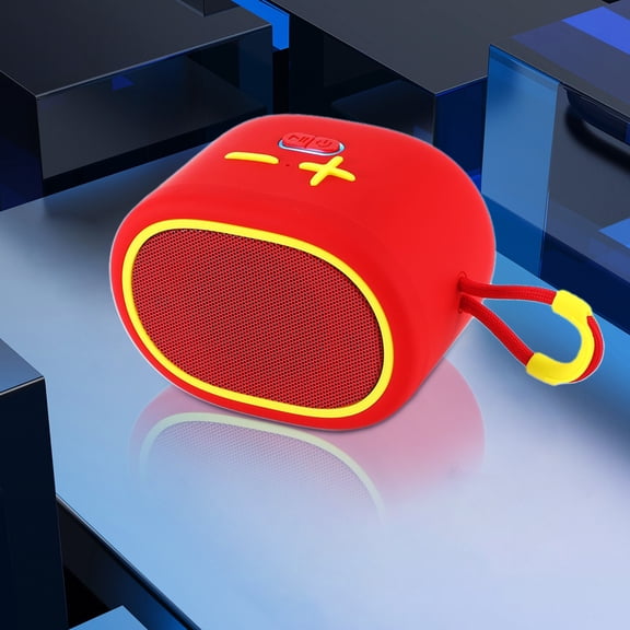 Lzobxe Portable Bluetooth Speakers Bluetooth Audio Cloth Speaker Plug-in Mini Stereo Outdoor Bluetooth Speaker Stylish External Light Long Battery Life Device Interconnection